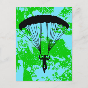 Carte Postale skydiver silhouette