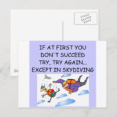 CARTE POSTALE SKYDIVING (Devant / Derrière)