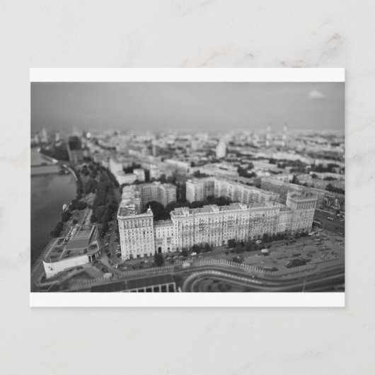Carte Postale Skyline B&W Moscou (Devant)