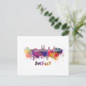 Carte Postale Skyline Belfast en aquarelle (Debout devant)