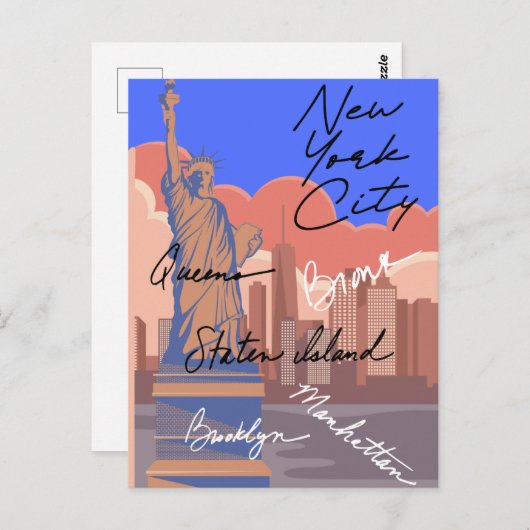 Carte Postale Skyline & Big Apple (Devant / Derrière)