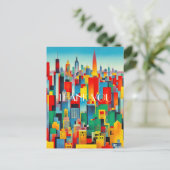Carte Postale Skyline Cityscape moderne (Debout devant)