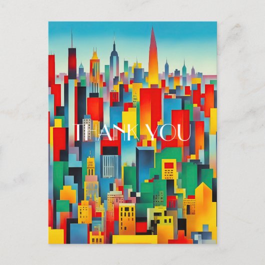 Carte Postale Skyline Cityscape moderne (Devant)
