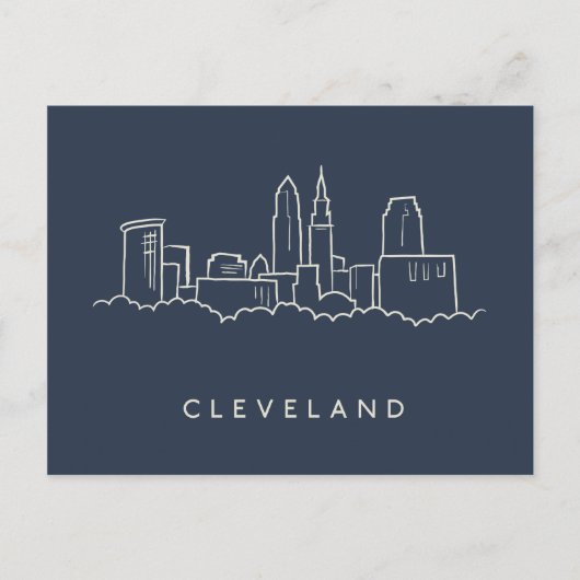 Carte Postale Skyline Cleveland Ohio (Devant)