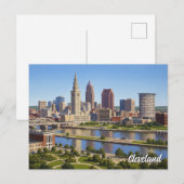 Carte Postale Skyline Cleveland Ohio (Devant / Derrière)