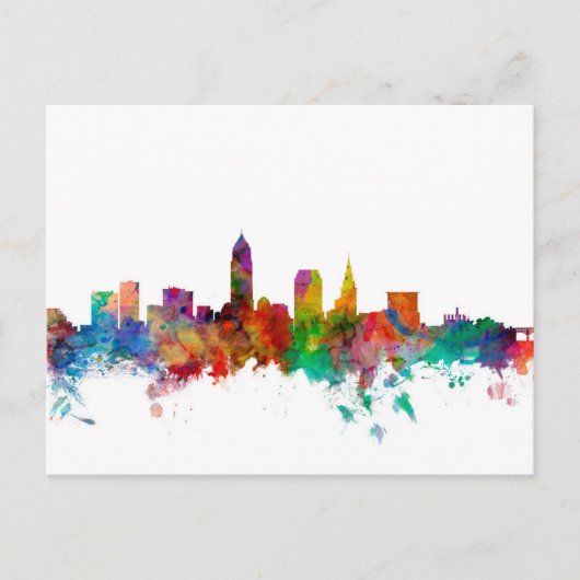 Carte Postale Skyline Cleveland Ohio (Devant)