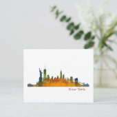 Carte Postale Skyline couleur New York (Debout devant)