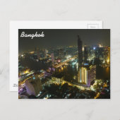 Carte Postale Skyline de Bangkok la nuit (Devant / Derrière)
