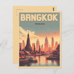 Carte Postale Skyline de Bangkok - Thailande cadeaux de voyage