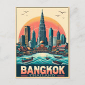 Carte Postale Skyline de Bangkok - Thailande cadeaux de voyage (Devant)