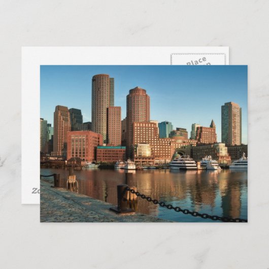 Carte Postale Skyline de Boston (Devant / Derrière)