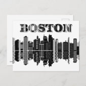 Carte Postale Skyline de Boston (Devant / Derrière)