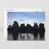 Carte Postale Skyline de Boston City (Devant / Derrière)