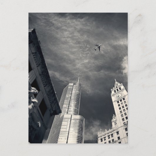 Carte Postale Skyline de Chicago (Devant)