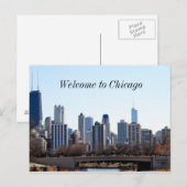 Carte Postale Skyline de Chicago City (Devant / Derrière)