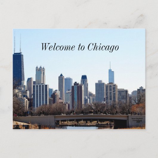 Carte Postale Skyline de Chicago City (Devant)