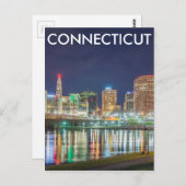 Carte Postale skyline de connecticut de hartford (Devant / Derrière)