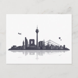Carte Postale Skyline de Düsseldorf - Postkarte / Grußkarte