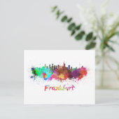 Carte Postale Skyline de Francfort en aquarelle (Debout devant)