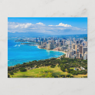 Carte Postale Skyline de Honolulu, Hawaii.