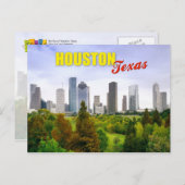 Carte Postale Skyline de Houston, Texas (Devant / Derrière)