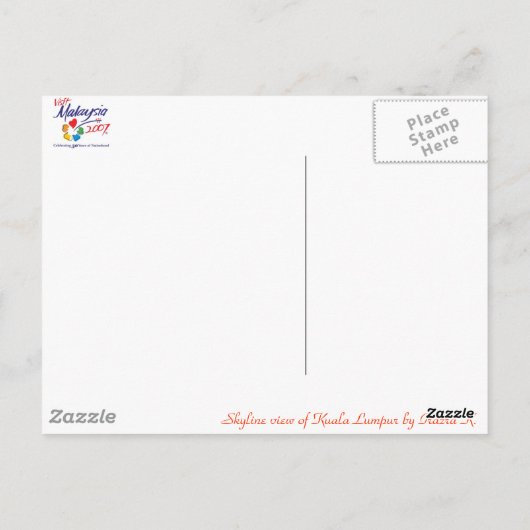 Carte Postale Skyline de Kuala Lumpur (Dos)