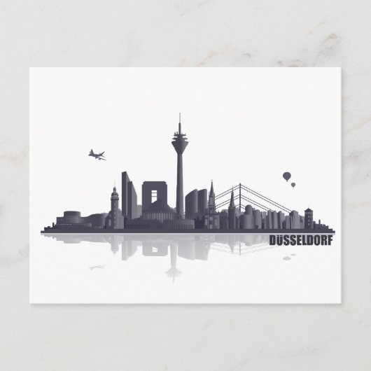 Carte Postale Skyline de la ville de Düsseldorf (Devant)