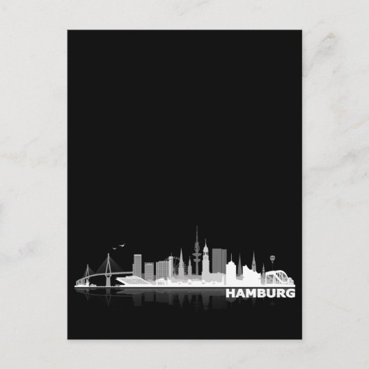 Carte postale Skyline de la ville de Hambourg (Devant)