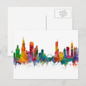 Carte Postale Skyline de l'Illinois (Devant / Derrière)