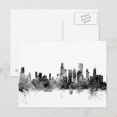 Carte Postale Skyline de l'Illinois (Devant / Derrière)