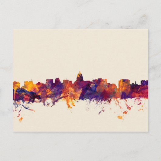 Carte Postale Skyline de Madison (Devant)