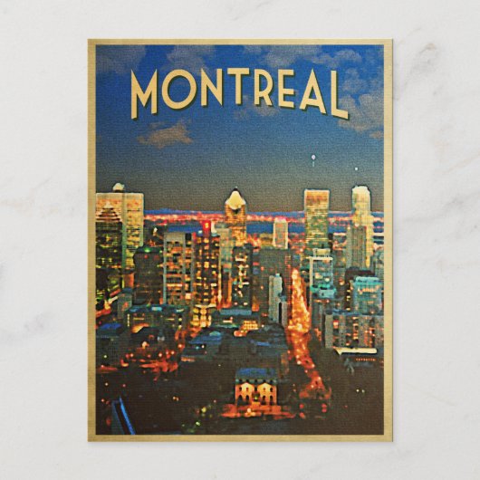 Carte Postale Skyline de Montréal (Devant)