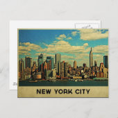 Carte Postale Skyline de New York (Devant / Derrière)