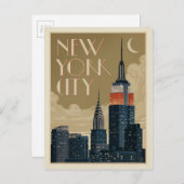 Carte Postale Skyline de New York (Devant / Derrière)