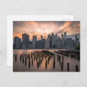 CARTE POSTALE SKYLINE DE NEW YORK (Devant / Derrière)