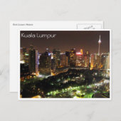 Carte Postale skyline de nuit (Devant / Derrière)