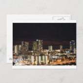 Carte Postale Skyline de nuit Honolulu (Devant / Derrière)