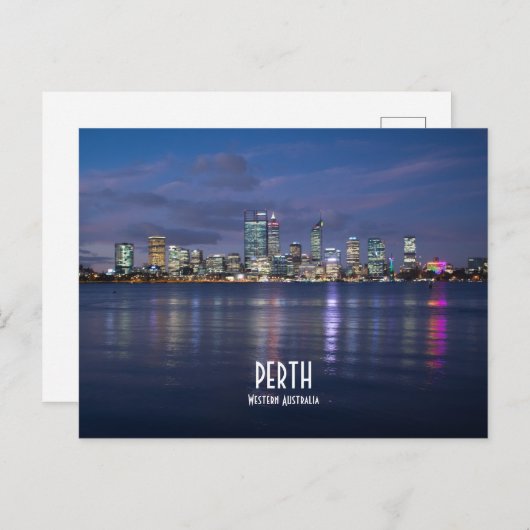 Carte Postale Skyline de Perth City (Devant / Derrière)