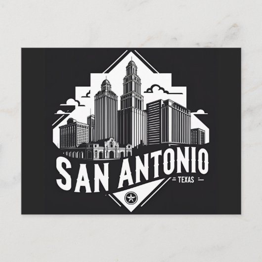 Carte Postale Skyline de San Antonio Texas (Devant)