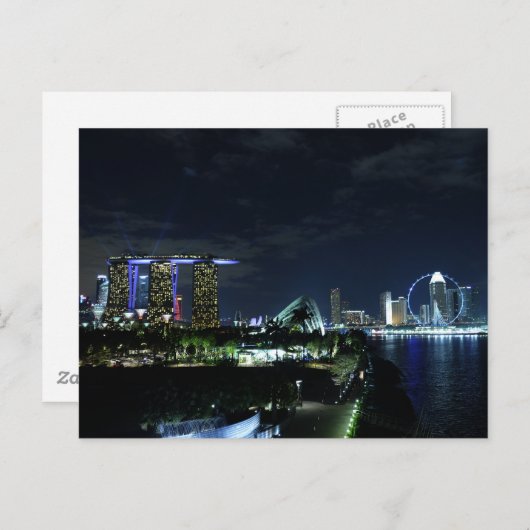 Carte Postale Skyline de Singapour (Devant / Derrière)