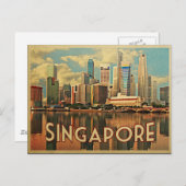 Carte Postale Skyline de Singapour (Devant / Derrière)