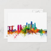 Carte Postale Skyline de Singapour (Devant / Derrière)