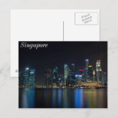 Carte Postale Skyline de Singapour à Fullerton (Devant / Derrière)