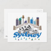 Carte Postale Skyline de Sydney (Devant / Derrière)