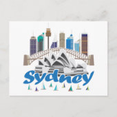 Carte Postale Skyline de Sydney (Devant)