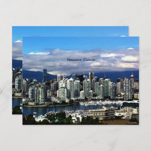 Carte Postale Skyline de Vancouver, Canada (Devant / Derrière)