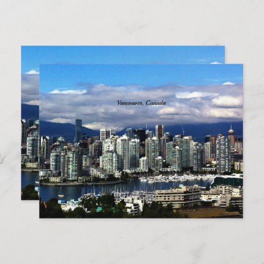 Carte Postale Skyline de Vancouver, Canada (Devant / Derrière)