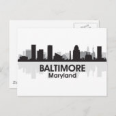 Carte Postale Skyline Maryland Baltimore (Devant / Derrière)