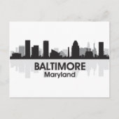 Carte Postale Skyline Maryland Baltimore (Devant)
