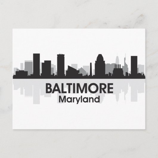 Carte Postale Skyline Maryland Baltimore (Devant)